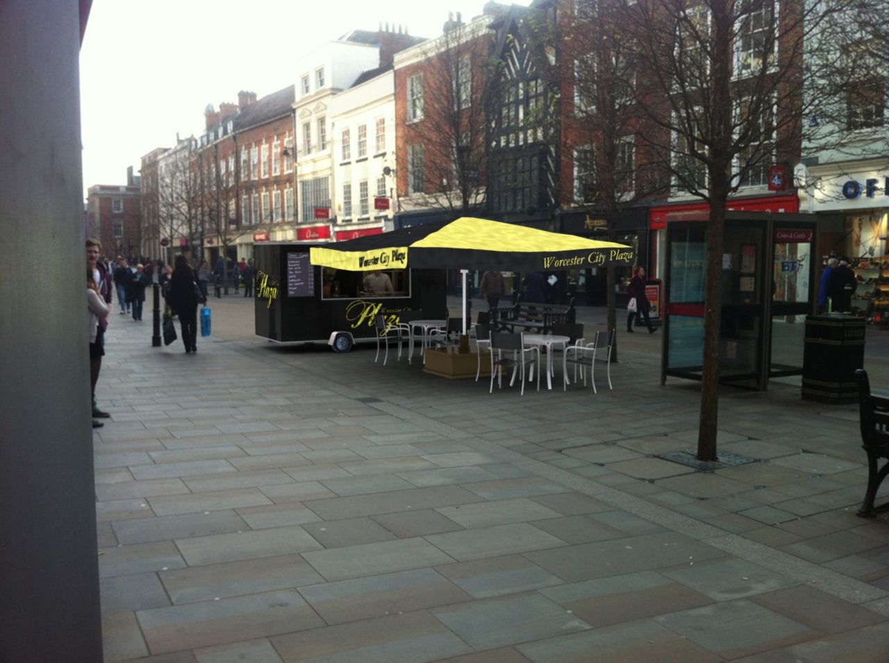 City Centre Cafe proposal for Planning Permission