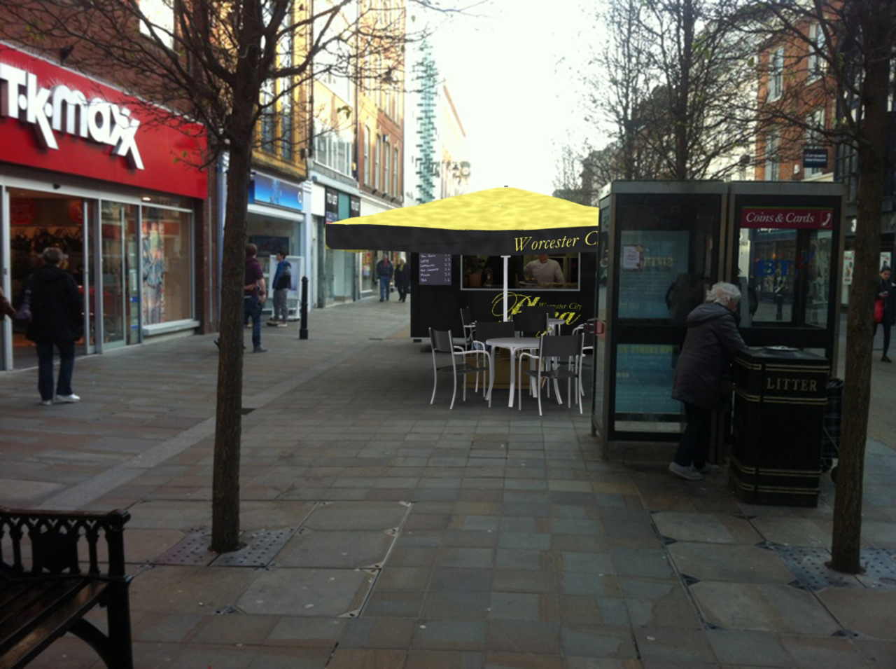 City Centre Cafe proposal for Planning Permission