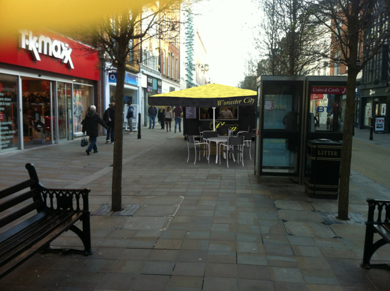 City Centre Cafe proposal for Planning Permission