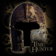 Text, helmet and cogs event branding